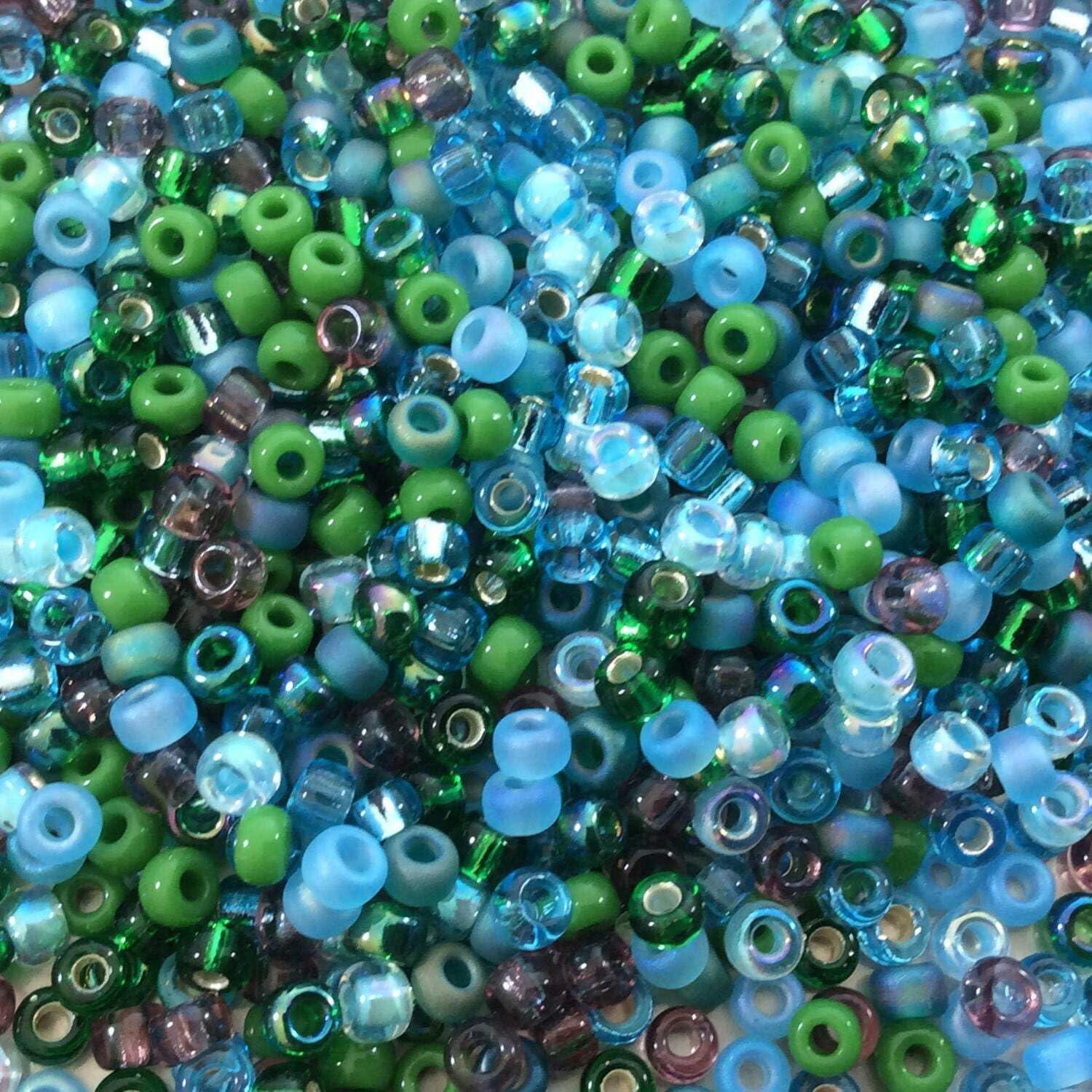 MIX LAGOON MIYUKI SEED BEADS APPX 22GM TUBE 8/0 Round - Image 1