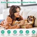 SaySummer urine test strips for dogs and cats highlighting the ten parameter indicators.