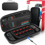Auarte Nintendo Switch 2 carrying case front view in carbon black