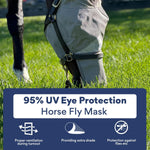 Tuffteq fly mask ear protection detail for horses