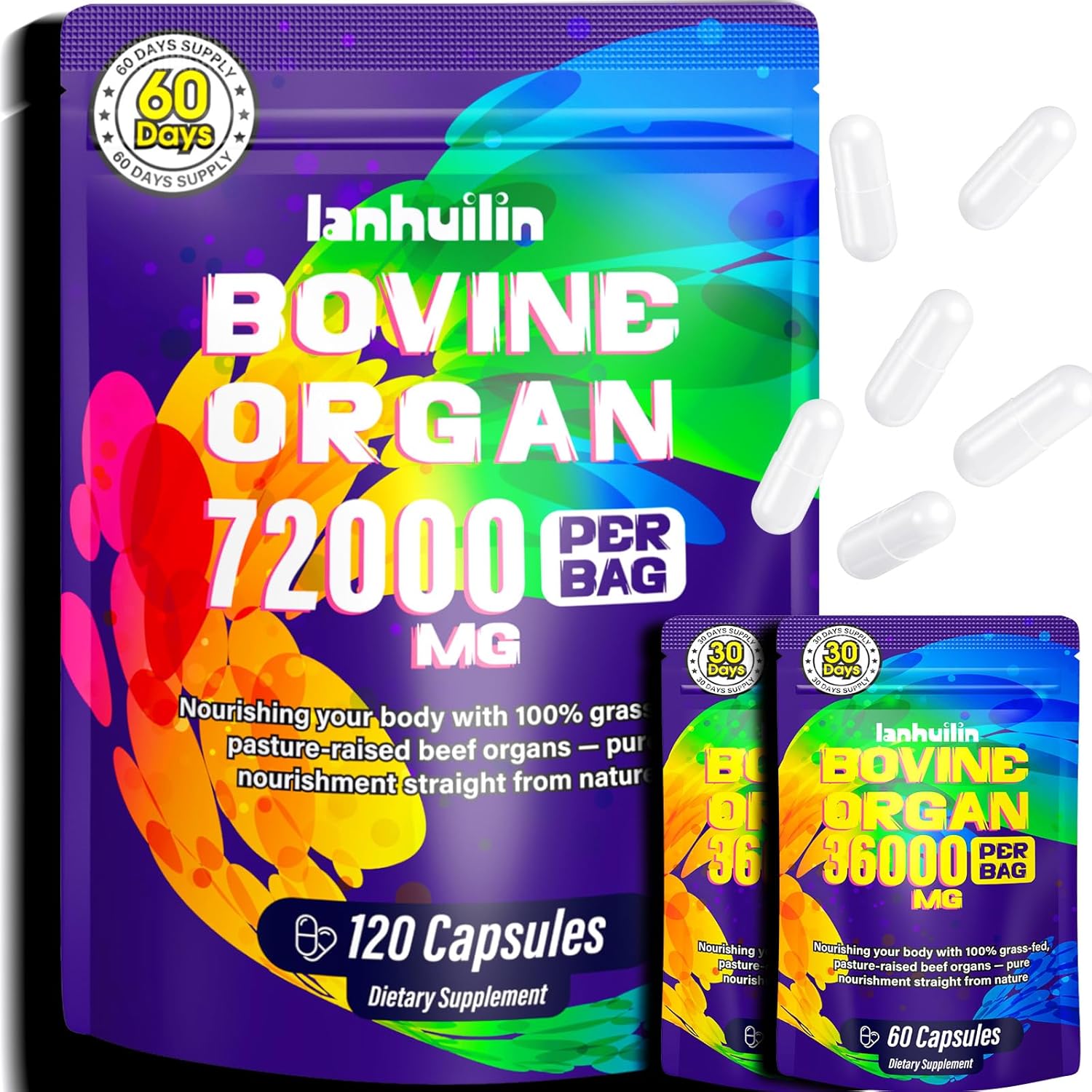 Lanhuilin Beef Organ Supplement for Women front view bottle
