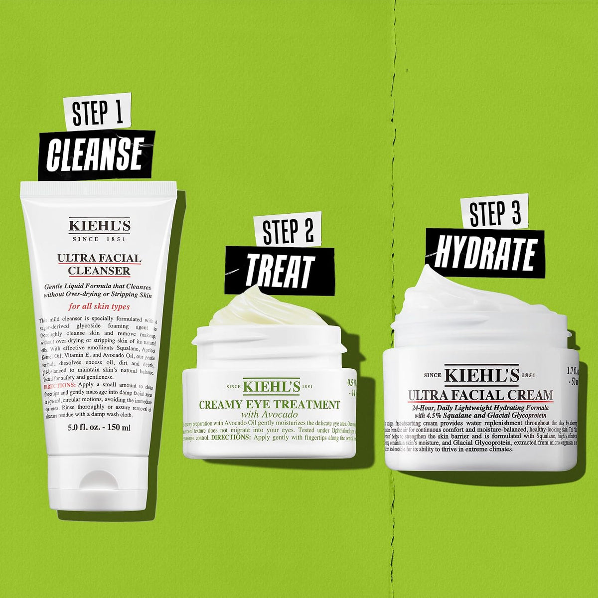 Kiehl's avocado eye treatment displayed with outer carton box