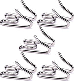 Demonstration of MOZETO black stainless steel extra links connecting to a standard dog prong collar