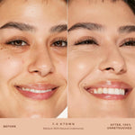 Tower 28 hydrating concealer and mineral SPF foundation set texture close up.