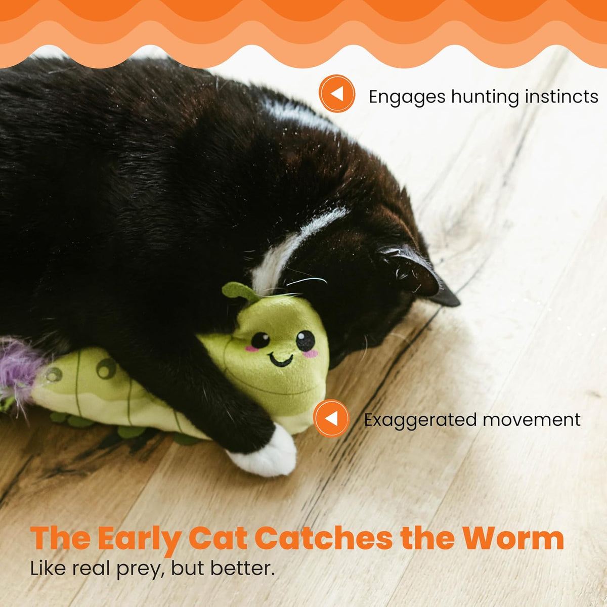 Catstages interactive cat toy showing motion features