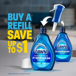 Dawn powerwash dishwashing liquid spray bottle label ingredients and usage instructions