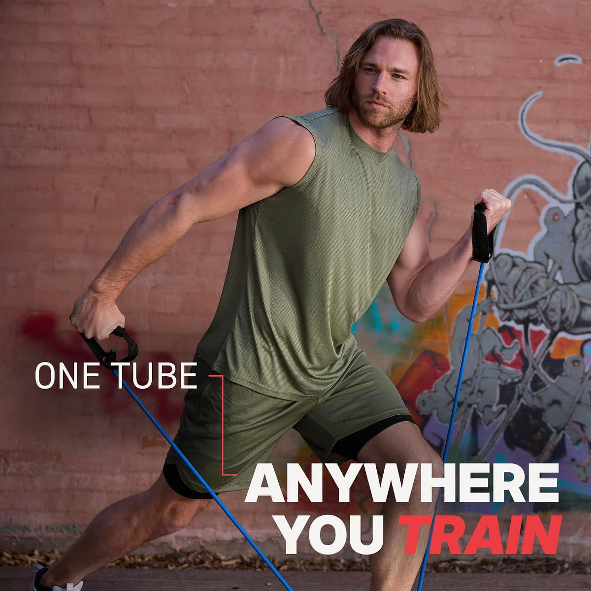 Rolled up portable fitness band for travel