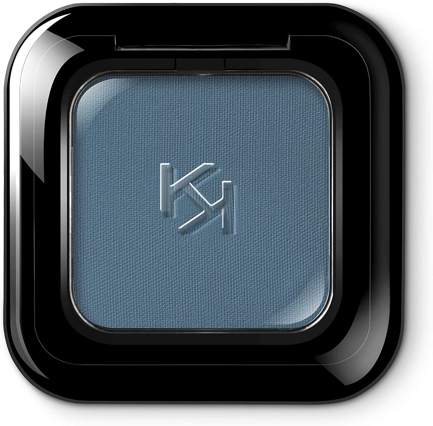 Kiko Milano High Pigment Eyeshadow compact case front view showing matte blue teal shade