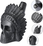 Side angle view of the Deekec Aztec war whistle highlighting surface texture