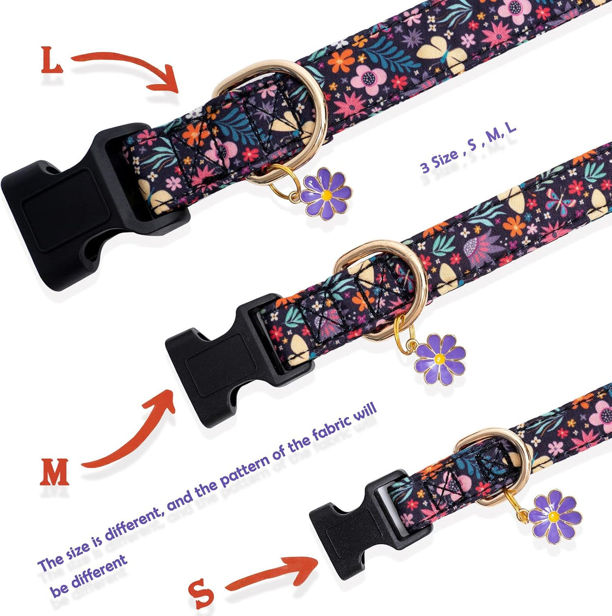 Faygarsle small dog collar gold hardware view