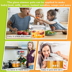 Zubebe glass simmer pot with ergonomic handle detail