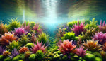 Underwater Cave Aquarium Background Rocks Water Plants Sunburst Landscape Fish Tank Background 24x12 Inches PVC Glass Container Decoration with Tapes - Image 15