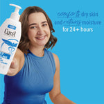 Curel hydrating body lotion pump dispenser close up