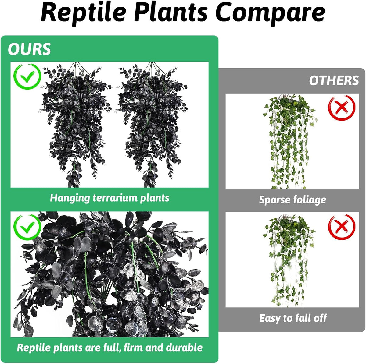 Bendable wire stems on Hamiledyi terrarium plants showing flexibility