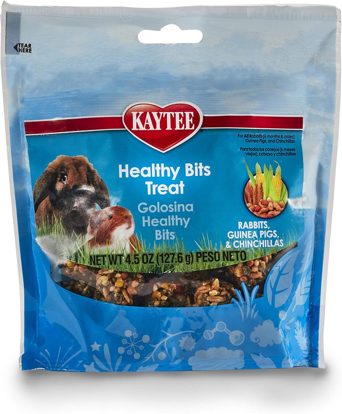 Kaytee rabbit and guinea pig nutritional crunchy snack morsels close up
