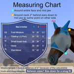 Grey and blue Fornyk fly mask for horses in large size