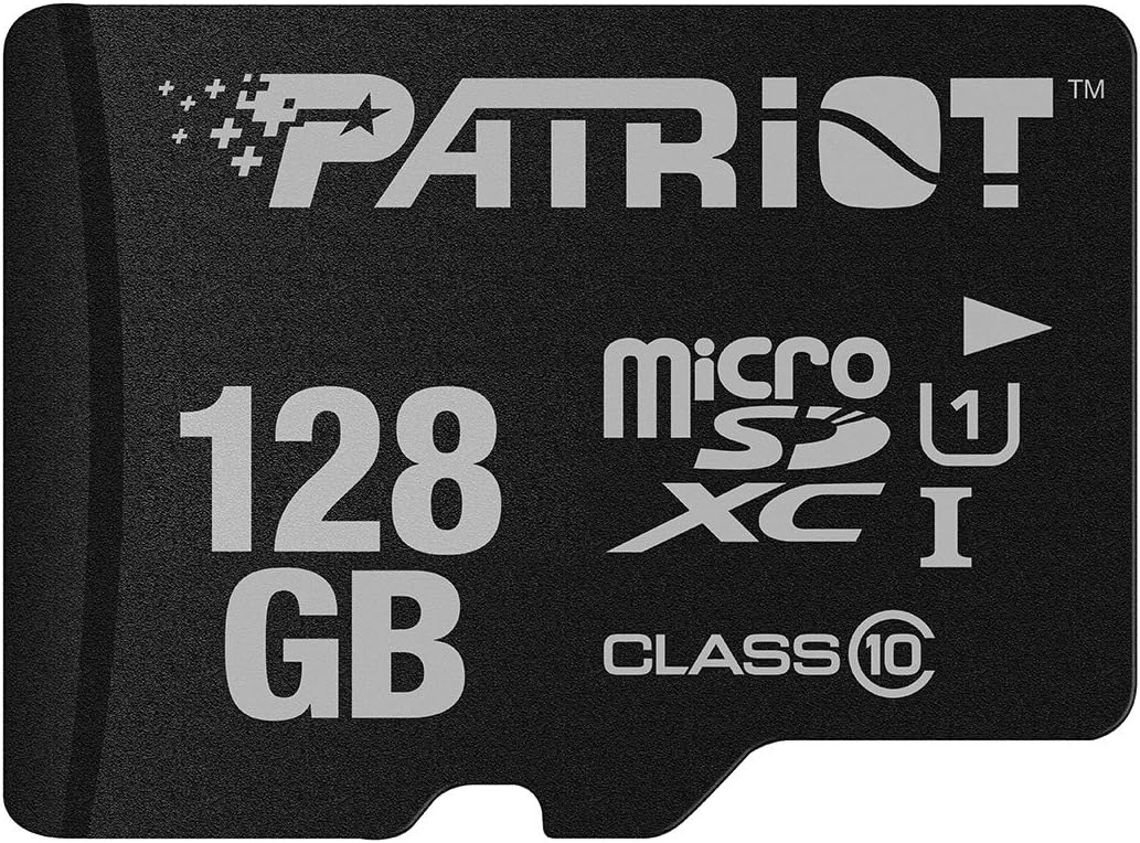 Patriot Memory LX Series 128GB micro SD card front view packaging