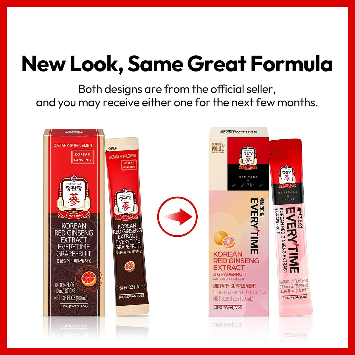 Authentic imported Korean red ginseng liquid stick pack for stamina and immunity.
