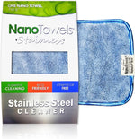 Nano Towels stainless steel cleaner cloth blue front view