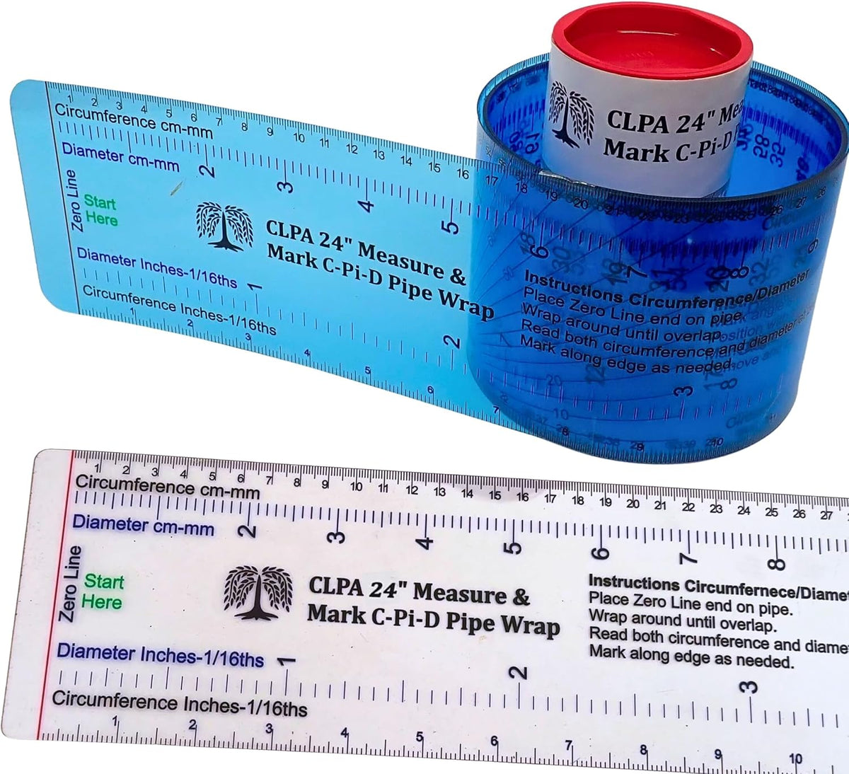 CLPA 24 inch pipe wrap around marking tool front view