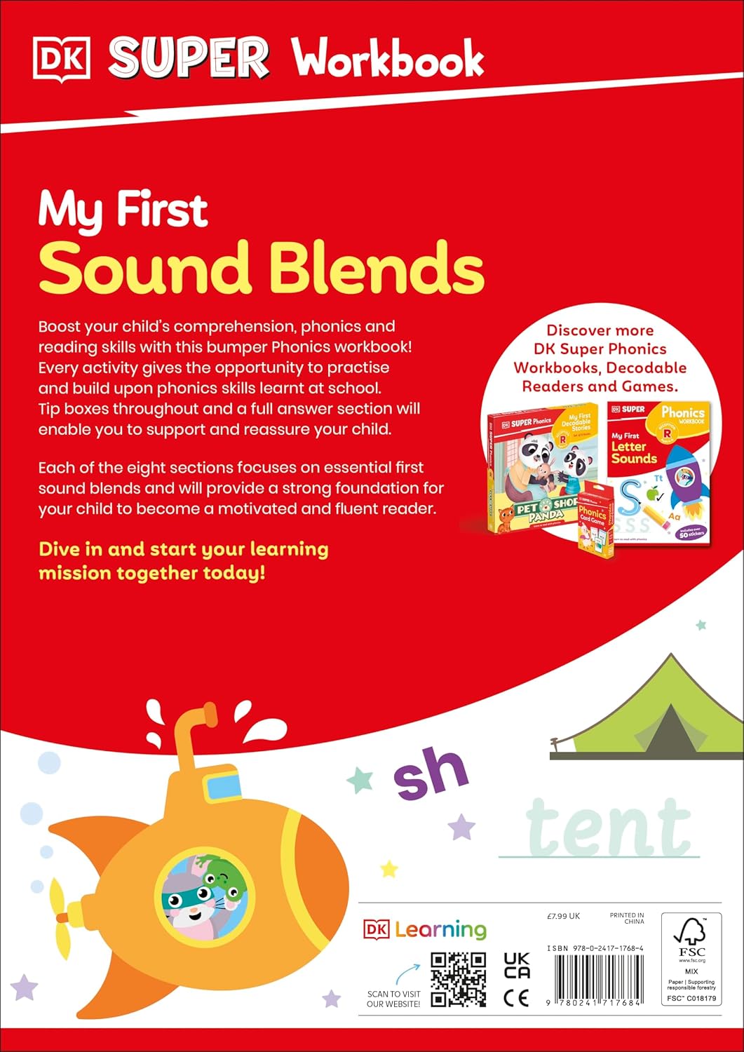DK Super Phonics My First Sound Blends inside pages showing sound blend activities