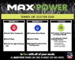 Maxpower 40-foot trimmer line displayed flat