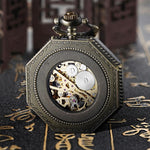 Boshiya hand wind pocket watch with chain