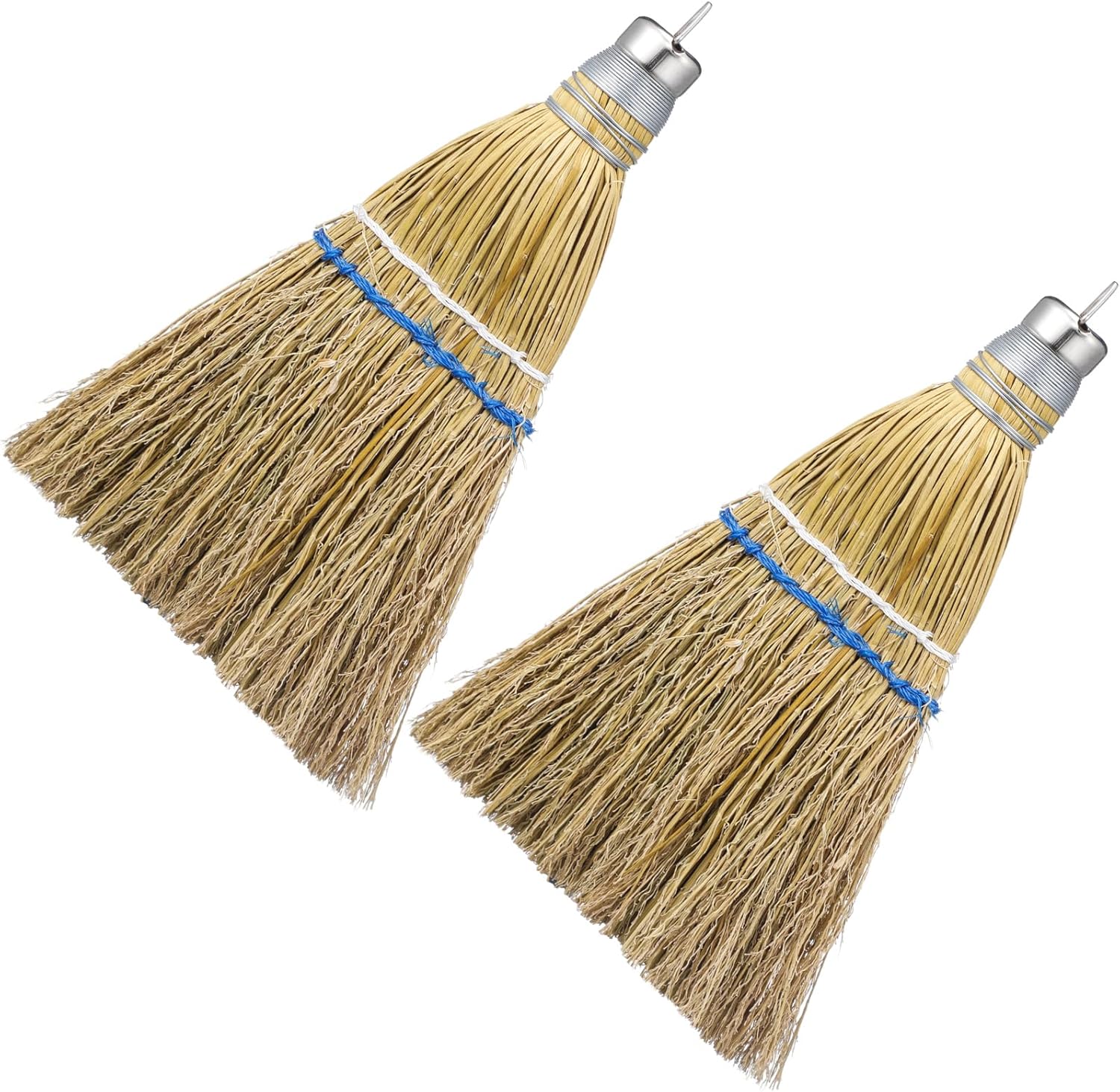 Suclain mini corn straw whisk broom front view showing natural bristles