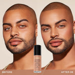Close up of Milani foundation texture on skin