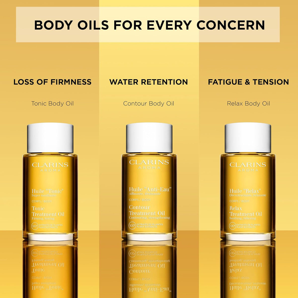 Clarins Tonic Body Treatment Oil label close up