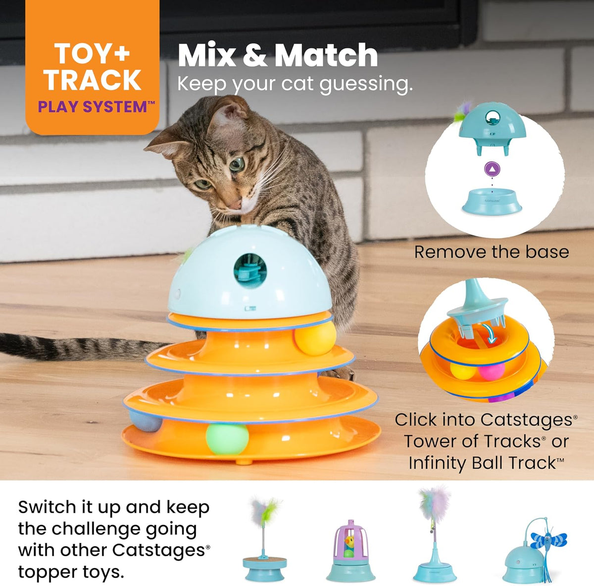 Catstages electronic cat toy with replacement feathers