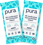 Pura XL Flushable Medicated Hemorrhoid Wipes front packaging