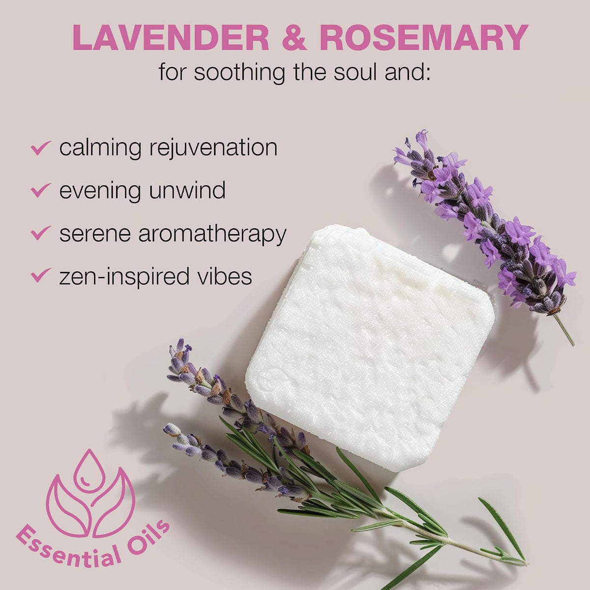 Chill for relaxation lavender rosemary shower steamer block