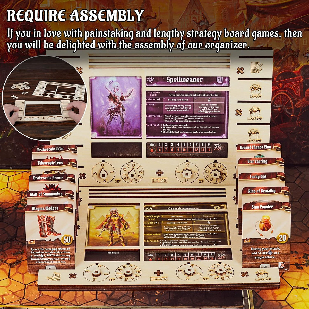 Set of two player boards for strategy games
