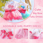 Black puppy princess dress with sparkling bow detail close up view