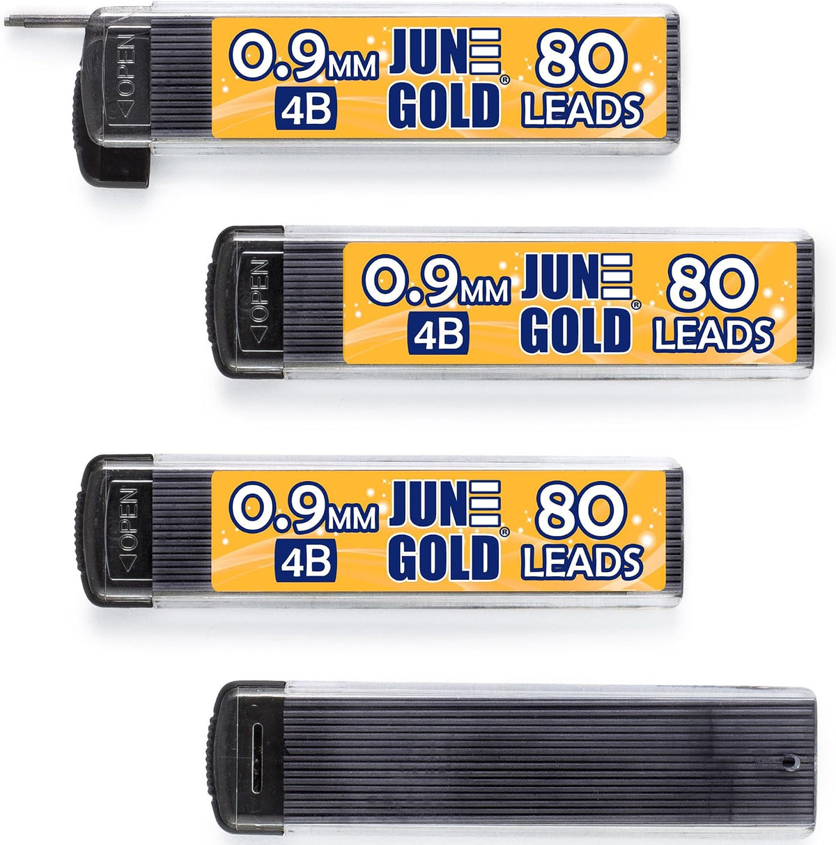 June Gold mechanical pencil lead refills front view packaging