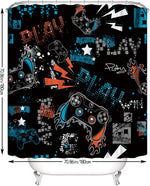 Norbey video game shower curtain fabric texture and water-repellent coating