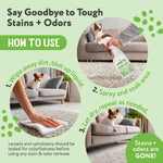Wee Away X2 spray cleaner for puppy accidents on upholstery