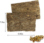 Two pieces of Tfwadmx reptile tank backdrop panels highlighting the natural champagne wood structure.
