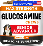 Senior Advanced Glucosamine Chondroitin Joint Supplement for Dogs - Hip & Joint Pain Relief Pills - Large & Small Breed - Hip Joint Chews Canine Joint Health - Dogs&Horses - Bacon Flavor-120Ct - Image 15