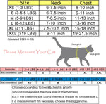 Adjustable padded mesh cat jacket with leash set for large cats