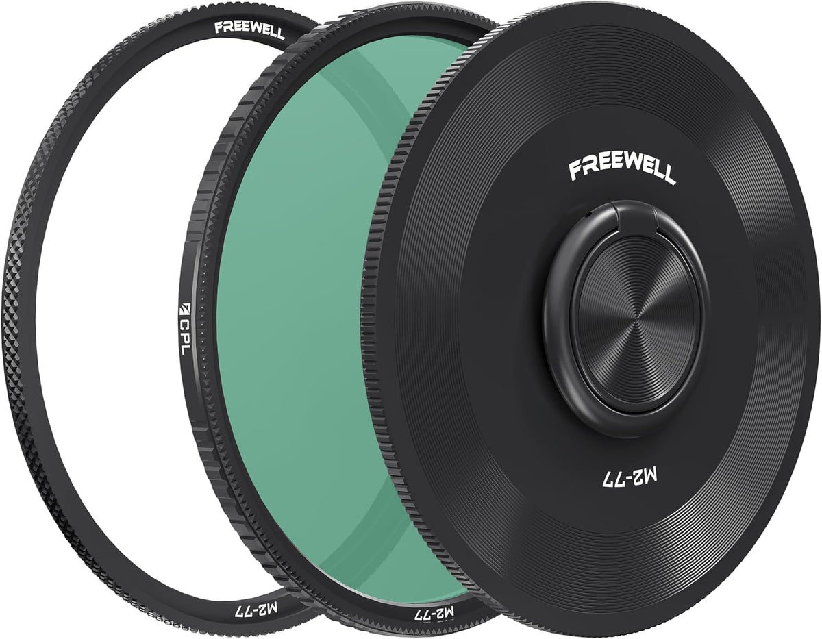 Freewell 77mm circular polarizer camera filter front view