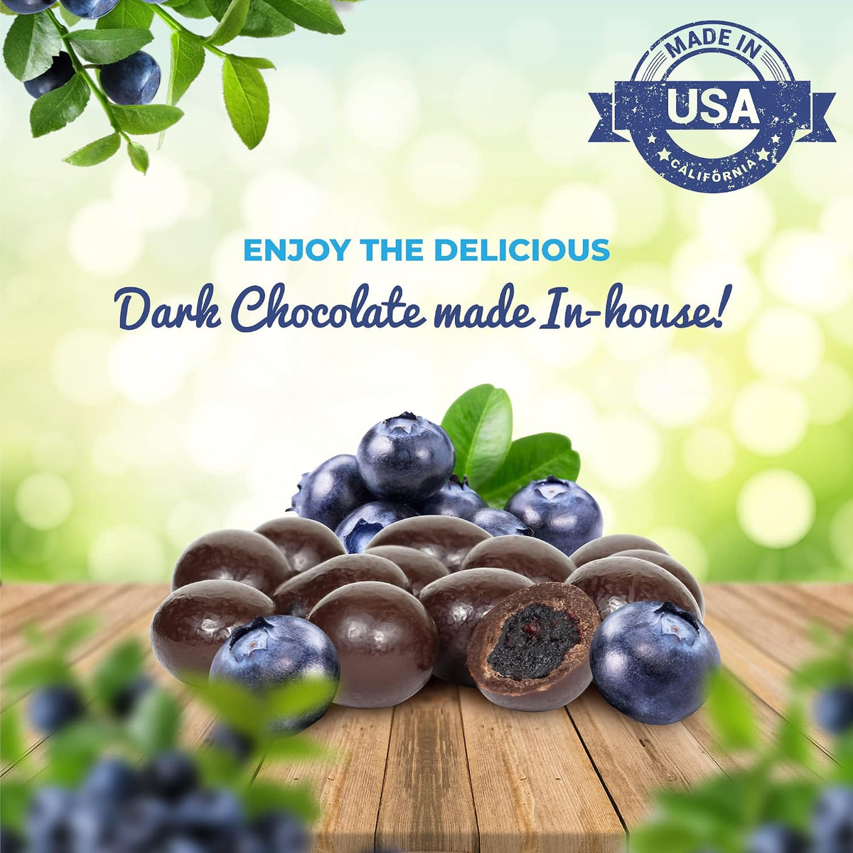 It is Delish bulk dark chocolate blueberries nutrition information