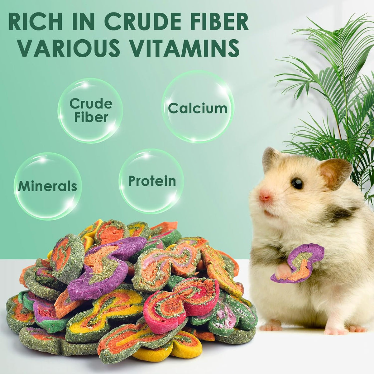 Natural bunny treats showing baked timothy hay and carrot snacks for guinea pigs