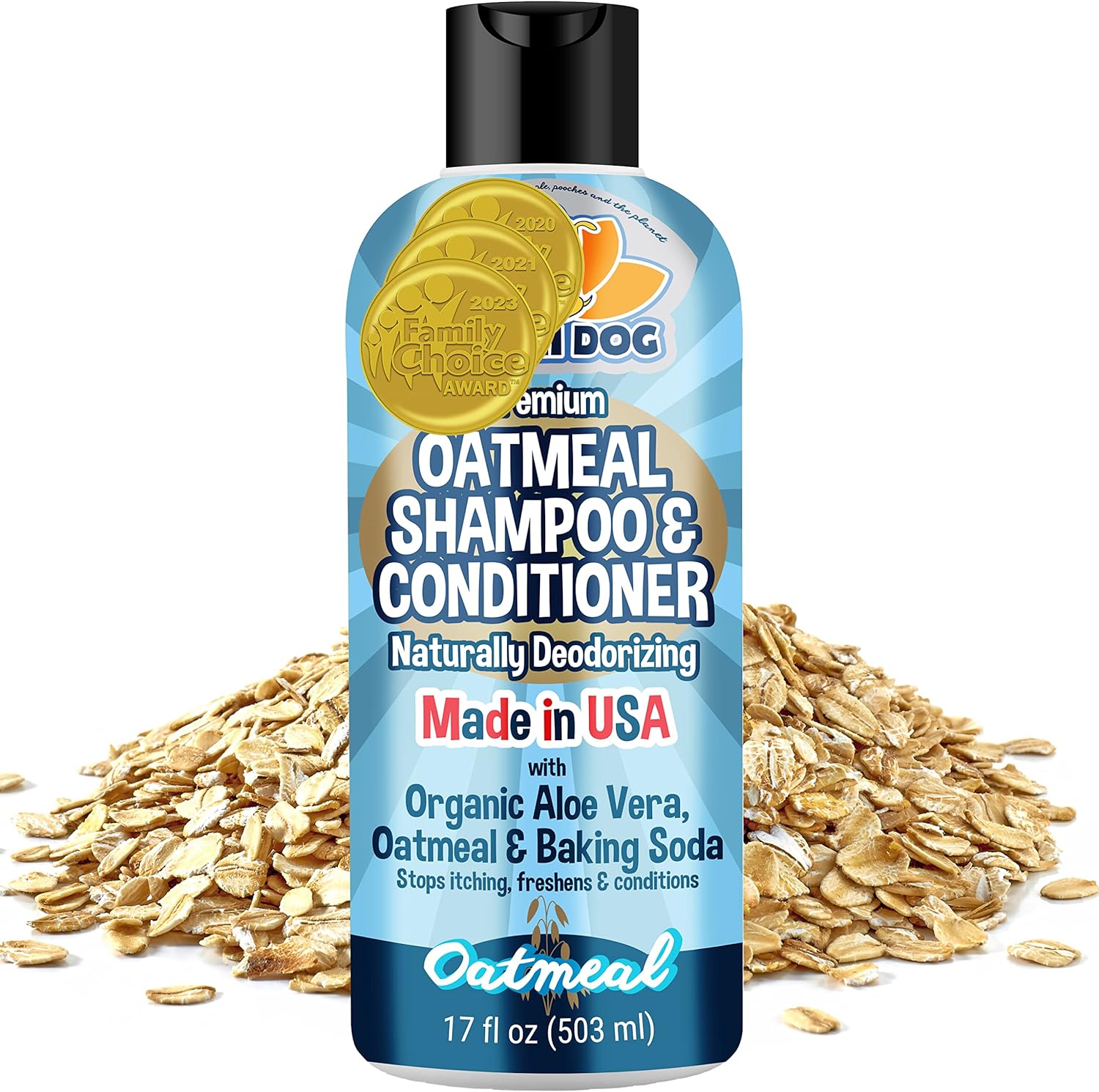 Bodhi Dog Oatmeal Shampoo and Conditioner bottle front view