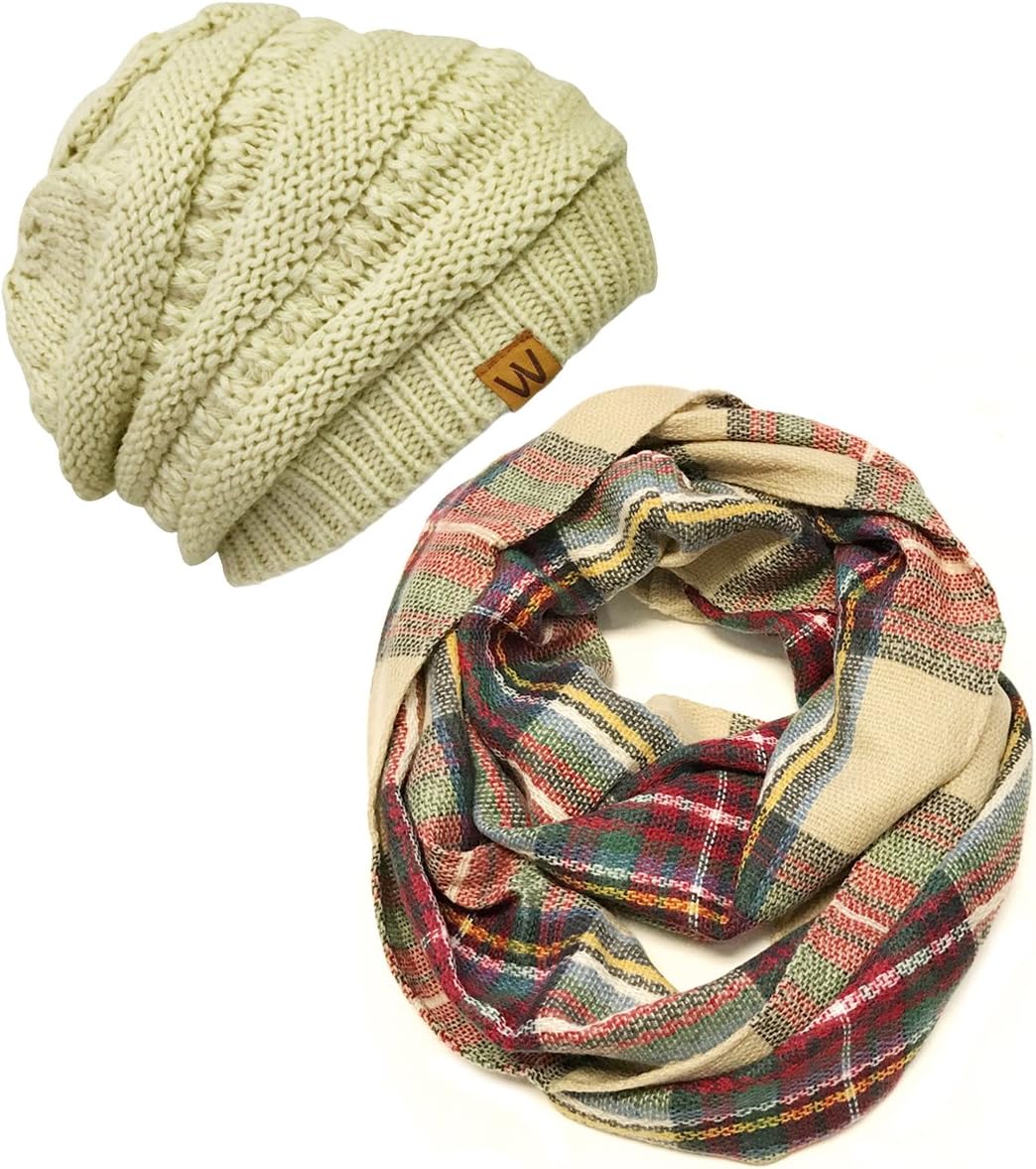 Fashionable Plaid Infinity Circle Scarf Long Plaid Winter Scarf - Image 10