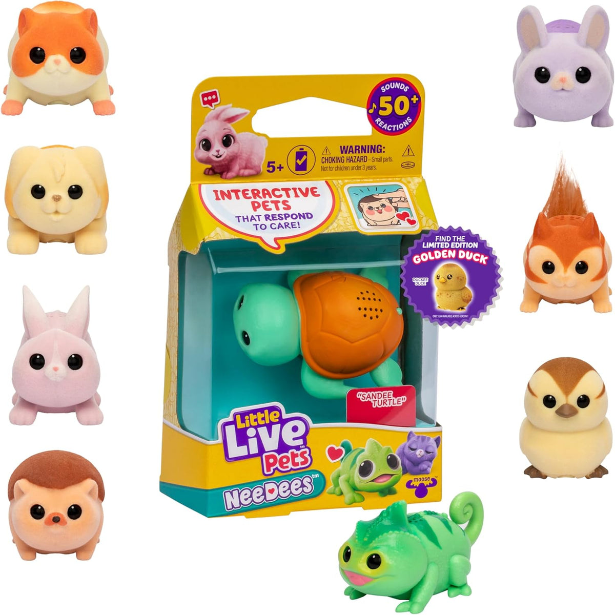 Little Live Pets Needees Electronic Toys, 1 Interactive Wearable Toy Pet with 50+ Sounds and Score Tracker, Portable Pet Toys for Kids of Ages 5+ - Styles May Vary - Image 1