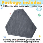 Pet resting on CroBlissful corner kennel sleeping mat
