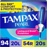 Tampax Pearl Tampons for Women Multipack, with LeakGuard Braid, Light/Regular/Super Absorbency, Unscented, 47 Count - Image 13
