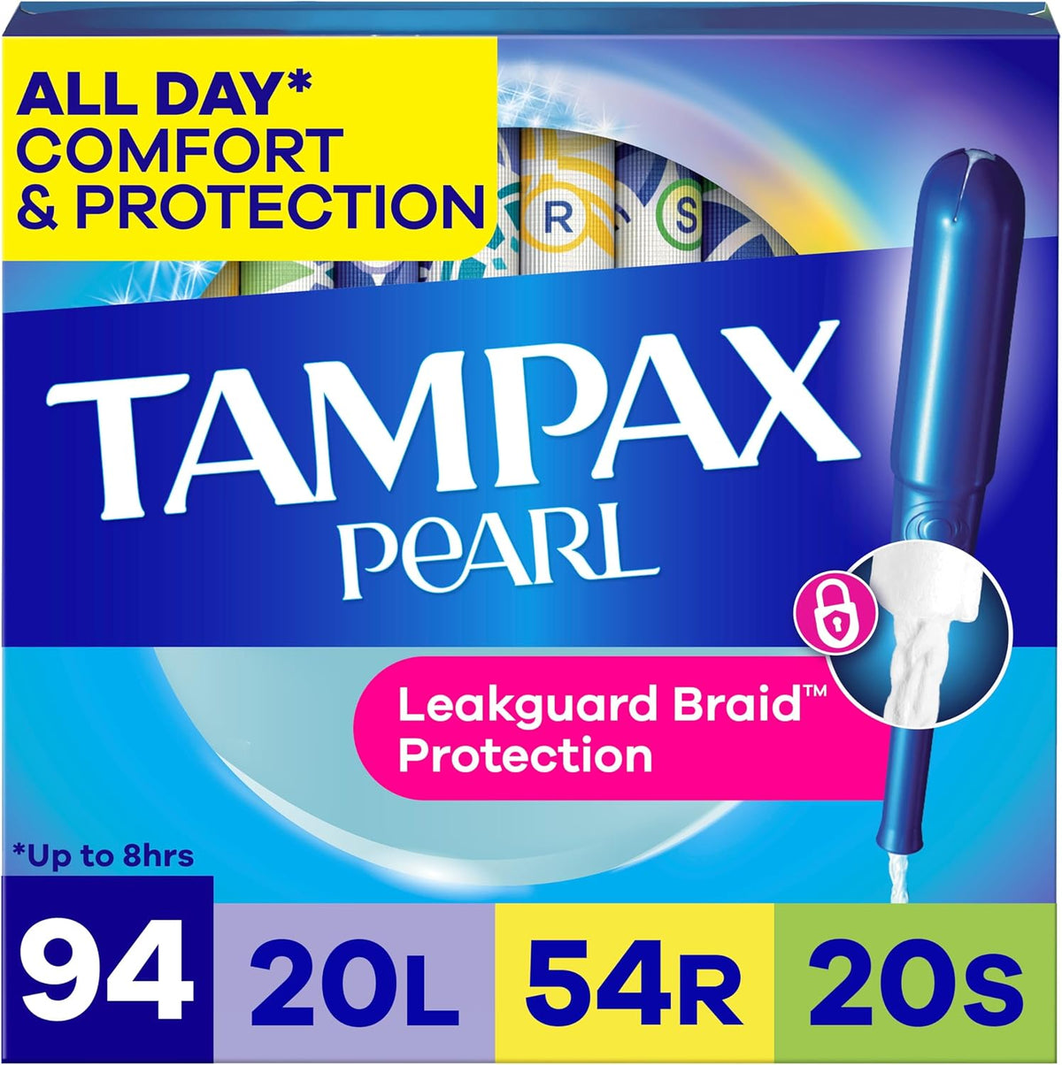 Tampax Pearl Tampons for Women Multipack, with LeakGuard Braid, Light/Regular/Super Absorbency, Unscented, 47 Count - Image 13